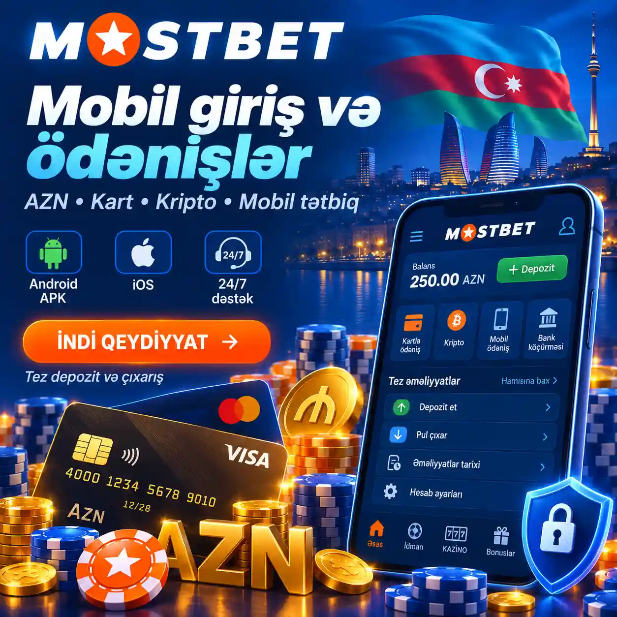 Mostbet Azərbaycan — AZN ödənişləri, mobil tətbiq və sürətli giriş