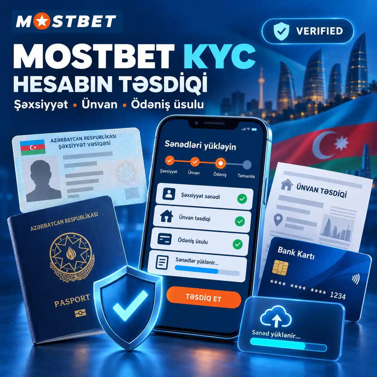 Mostbet KYC yoxlaması — şəxsiyyət, ünvan və ödəniş üsulunun təsdiqi